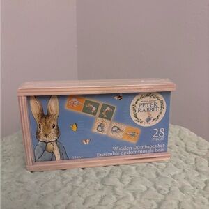 NWT Beatrice Potter Peter Rabbit Wooden Dominoes Set